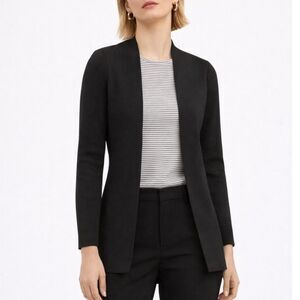 MM Lafleur Woolf Jardigan Women’s XL Black Open Front Knit Office Layer